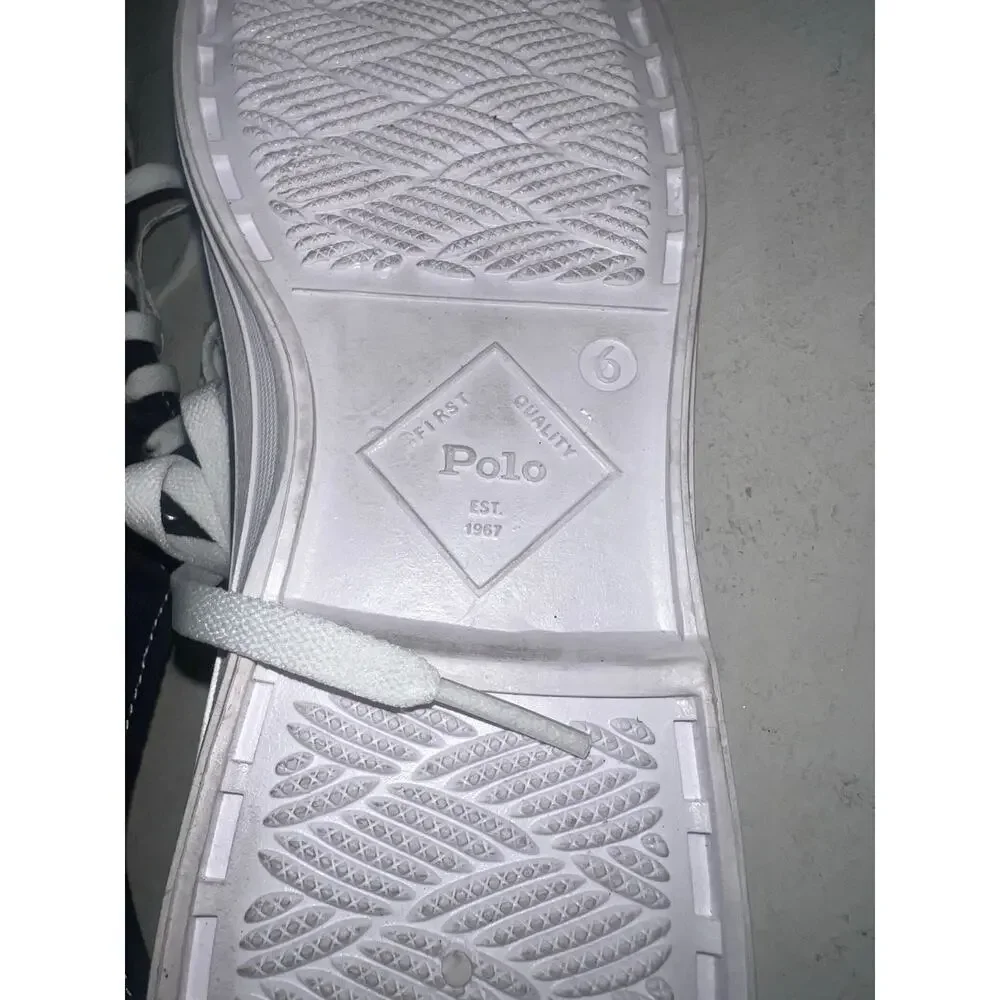 Polo Ralph Lauren Essence 100 Canvas Cap-Toe Sneakers SZ 6